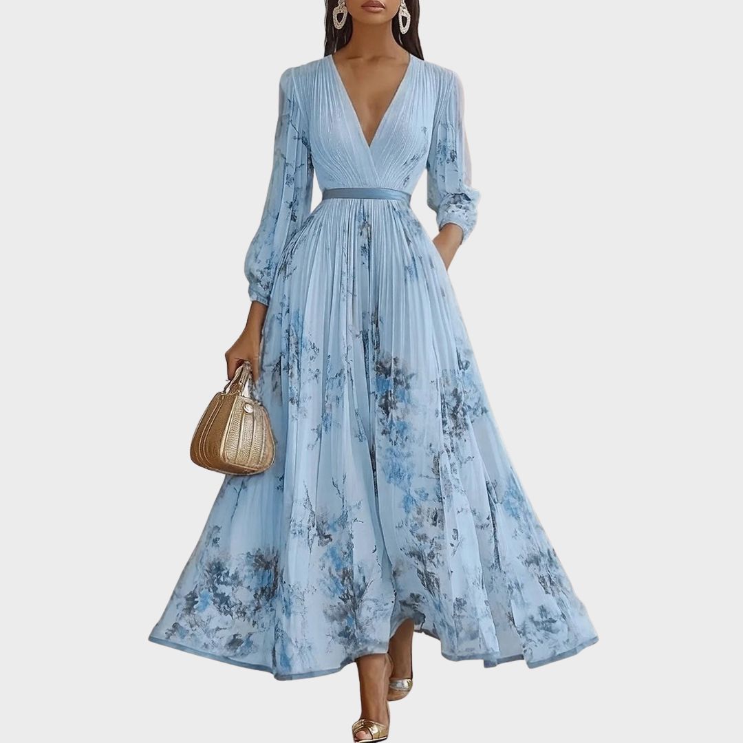 Siena | Elegant Pleated Maxi Dress