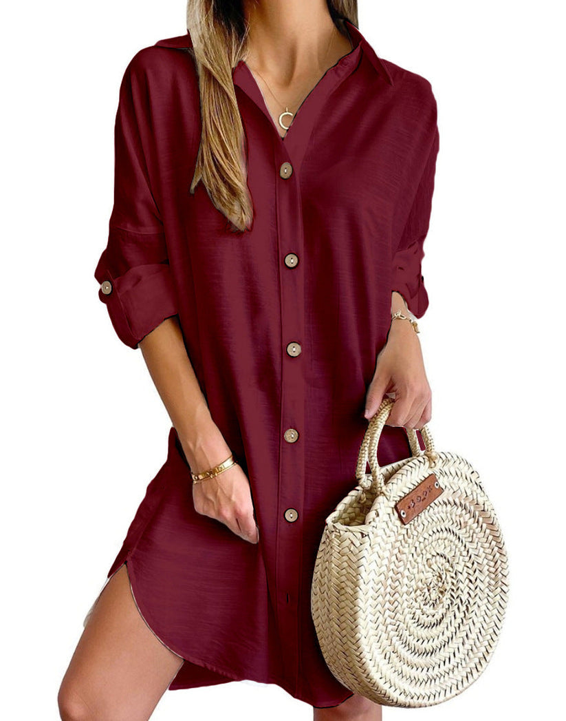 Claribel | Button-Up Shirt Dress