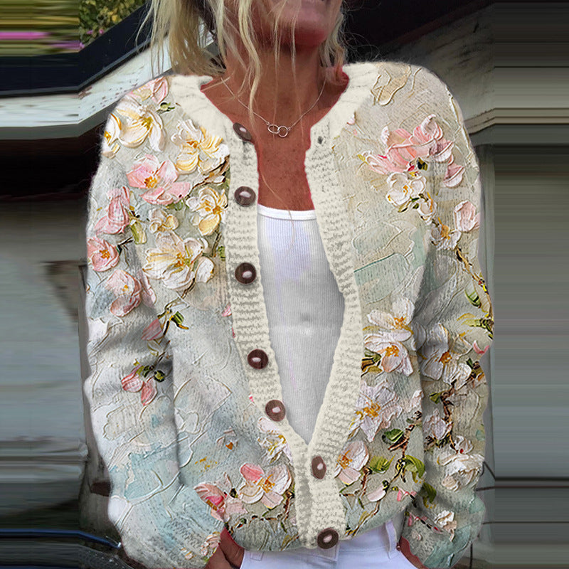 Emy | Vintage Floral Cardigan Sweater