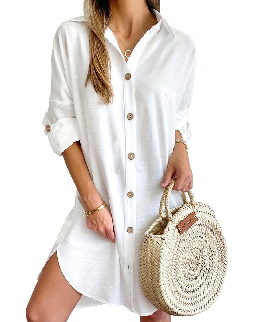 Claribel | Button-Up Shirt Dress