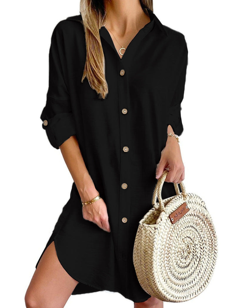 Claribel | Button-Up Shirt Dress