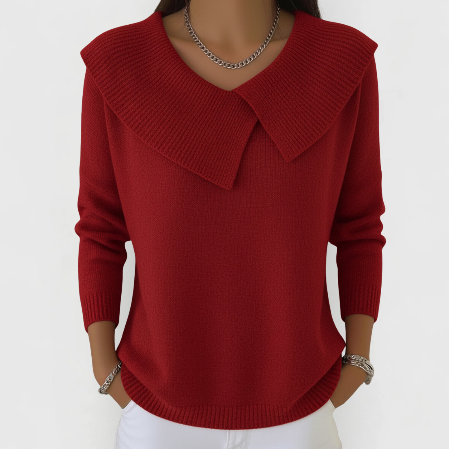 Susan | Warm Sweater with Soft Collar