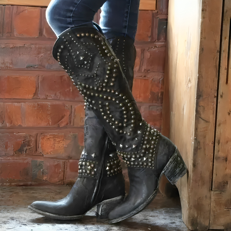Annalise | Western Knee-High Boots
