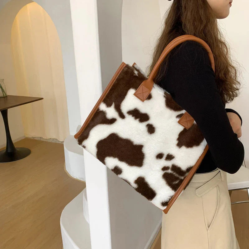 Erica | Soft Faux Fur Shopper Tote