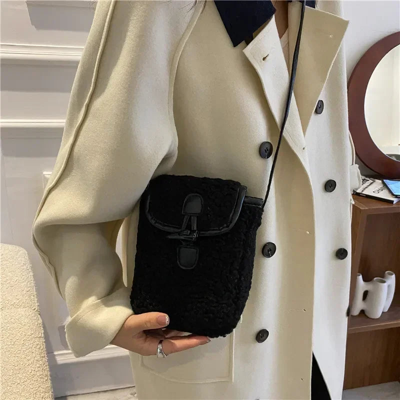Lara | Faux Fur Phone Crossbody Bag