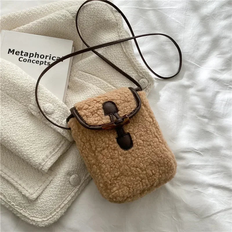 Lara | Faux Fur Phone Crossbody Bag