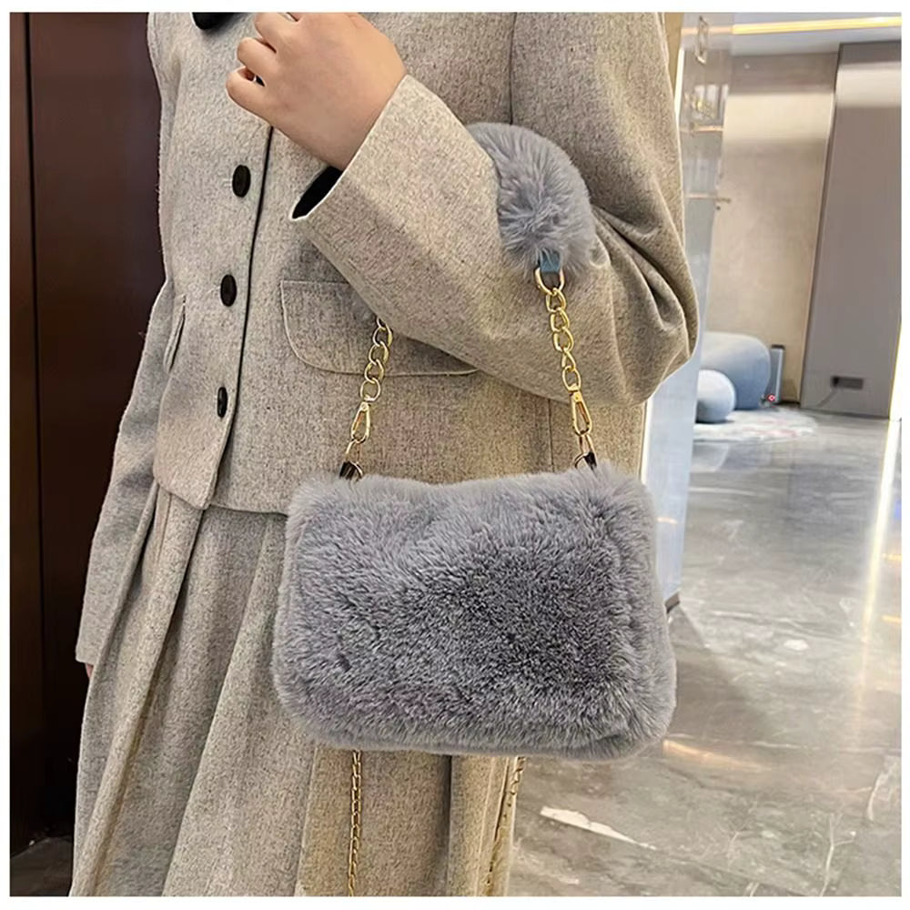 Lillian | Plush Chain Shoulder Bag