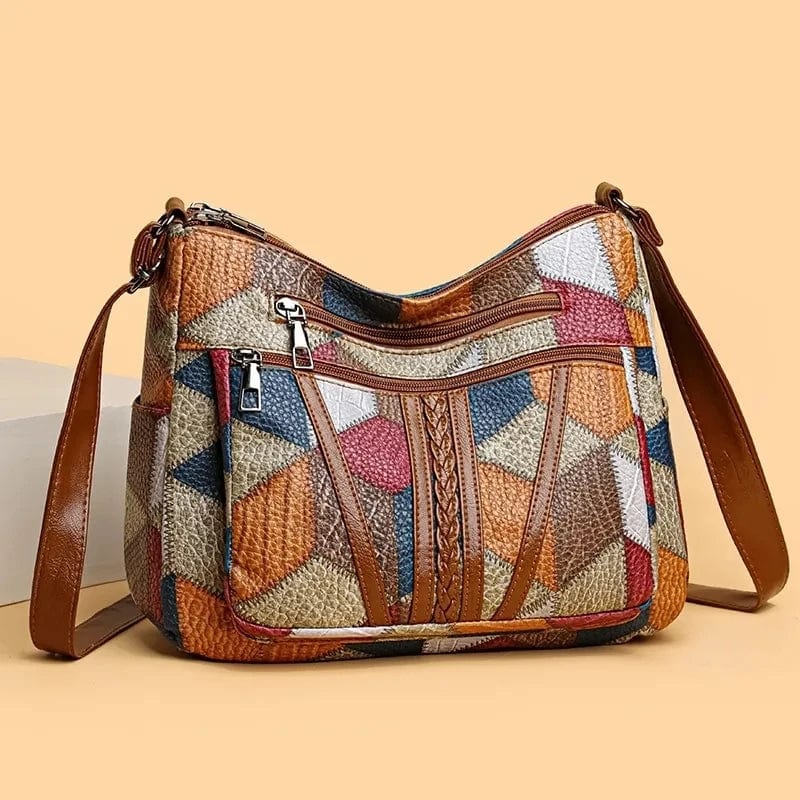 Lisa | Mosaic Leather Handbag