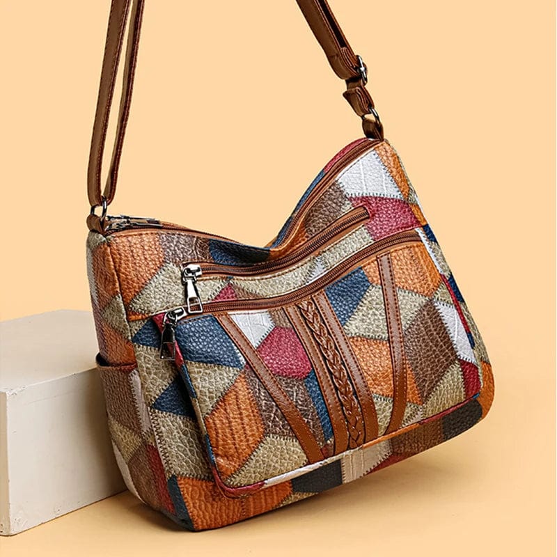 Lisa | Mosaic Leather Handbag