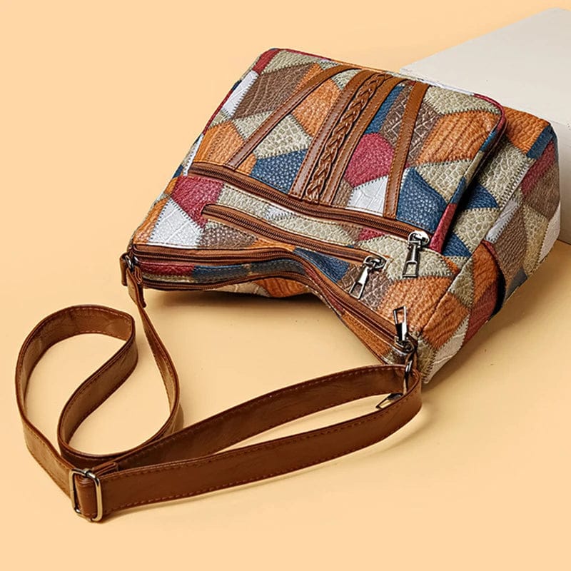 Lisa | Mosaic Leather Handbag