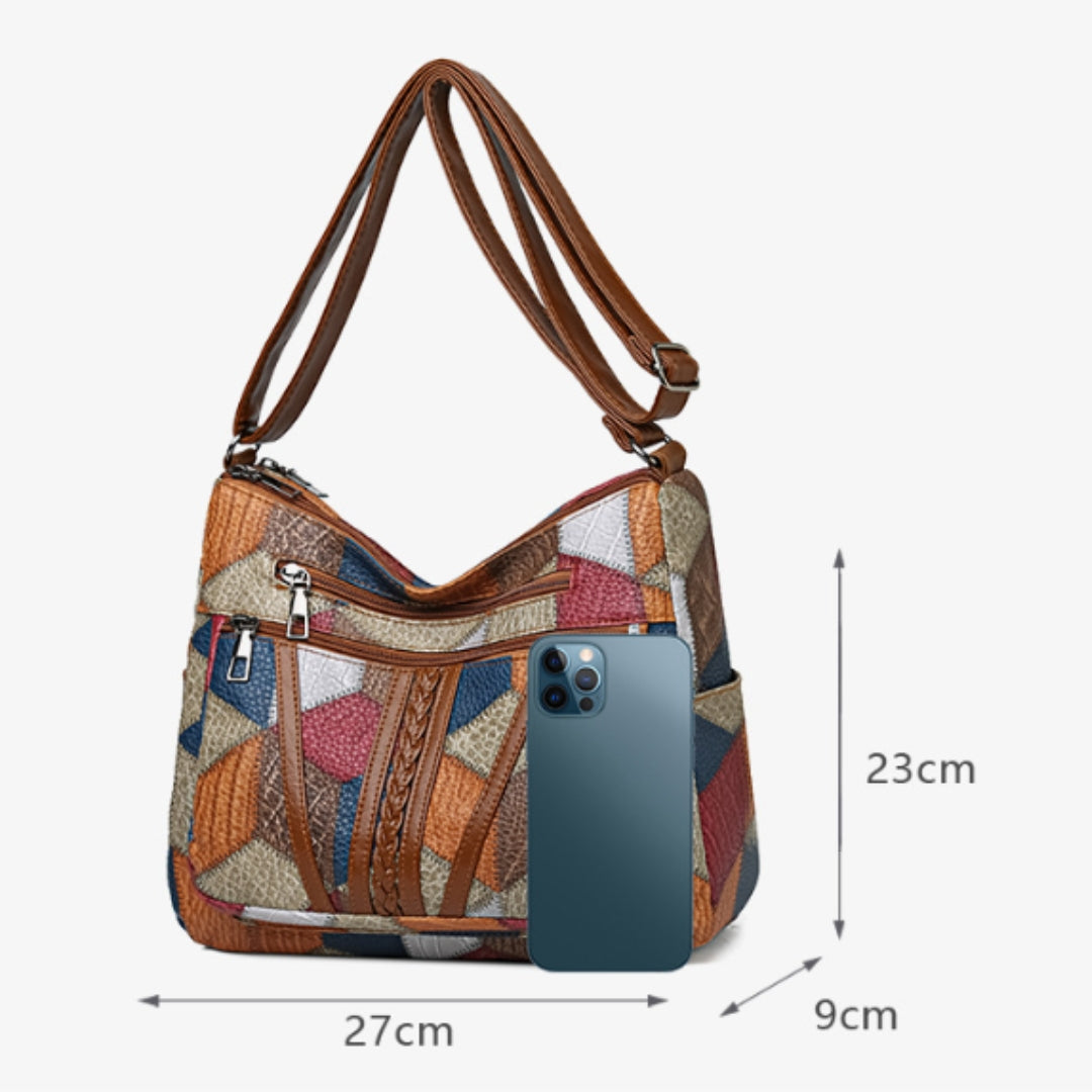 Lisa | Mosaic Leather Handbag