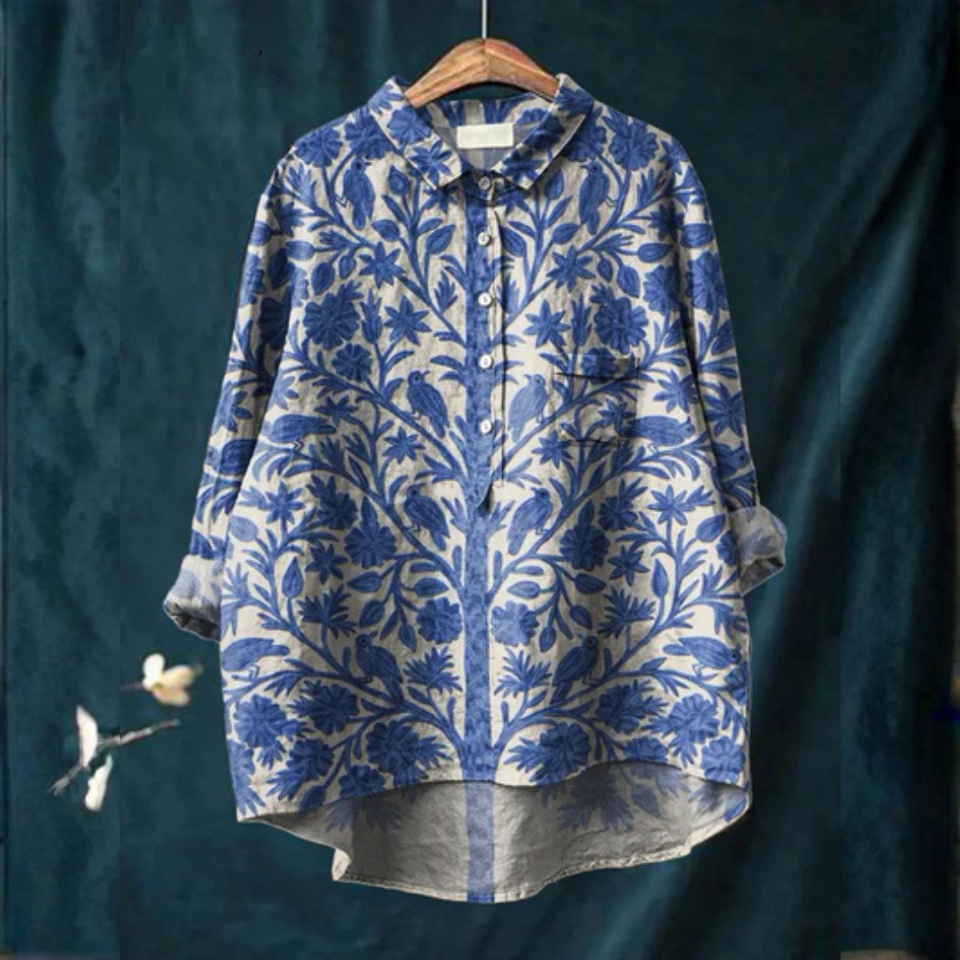 Kimberly | Women's Indian Art Floral Vintage Print Casual Shirt