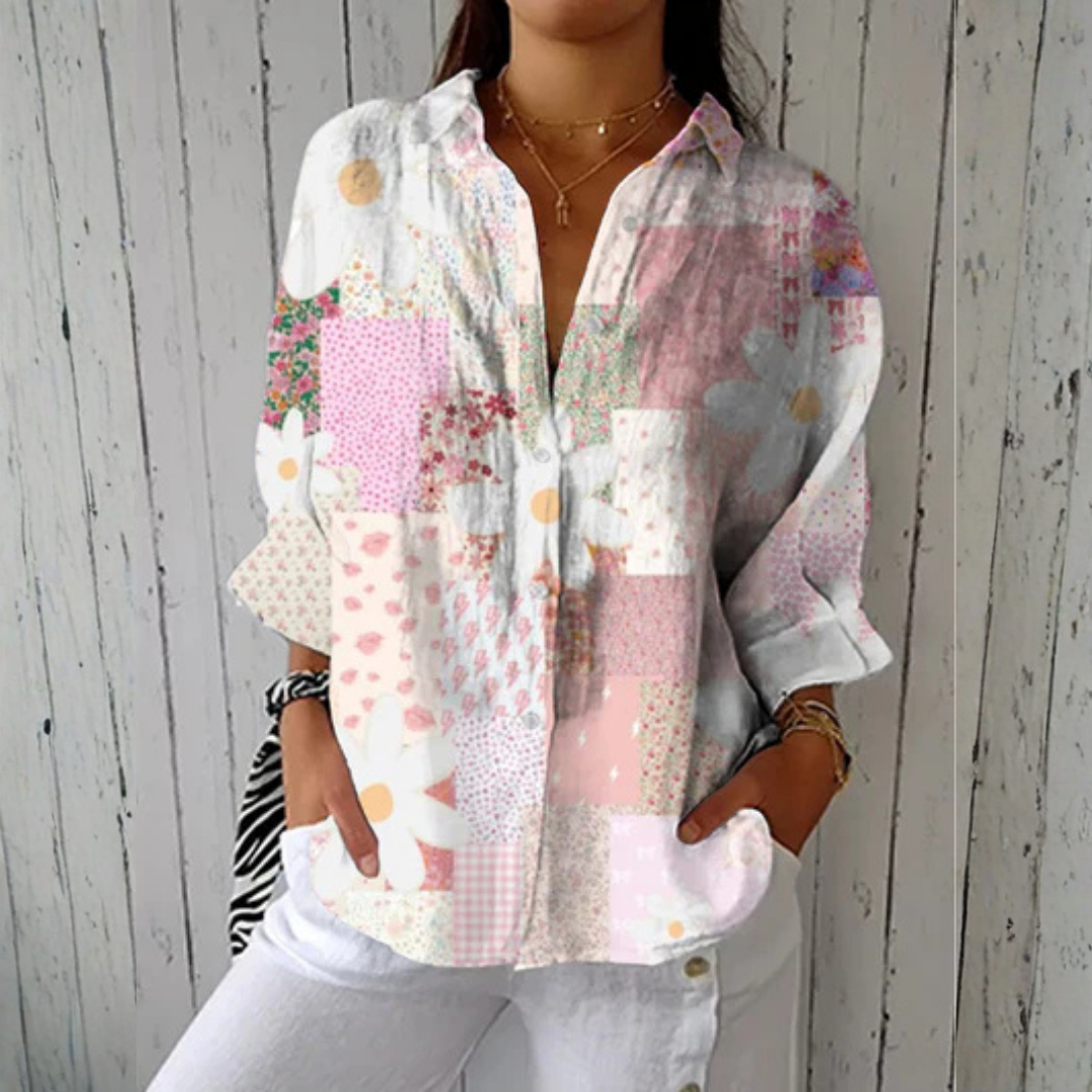 Ava | Patchwork Daisy Blouse