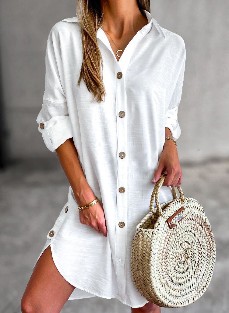 Claribel | Button-Up Shirt Dress