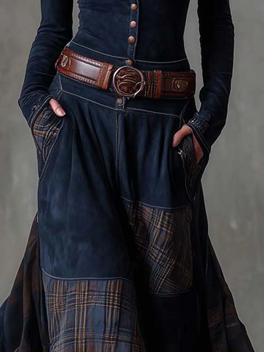 Mallory | Maxi dress in eco-friendly suede with belt