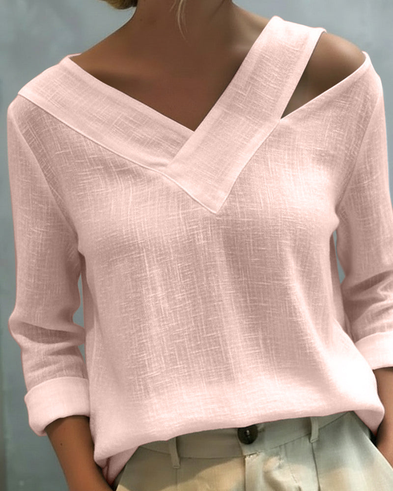 Scarlett | Elegant V-Neck Top with Straps