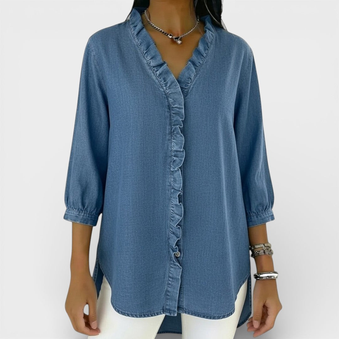 Heather | Elegant Ruffled Blouse