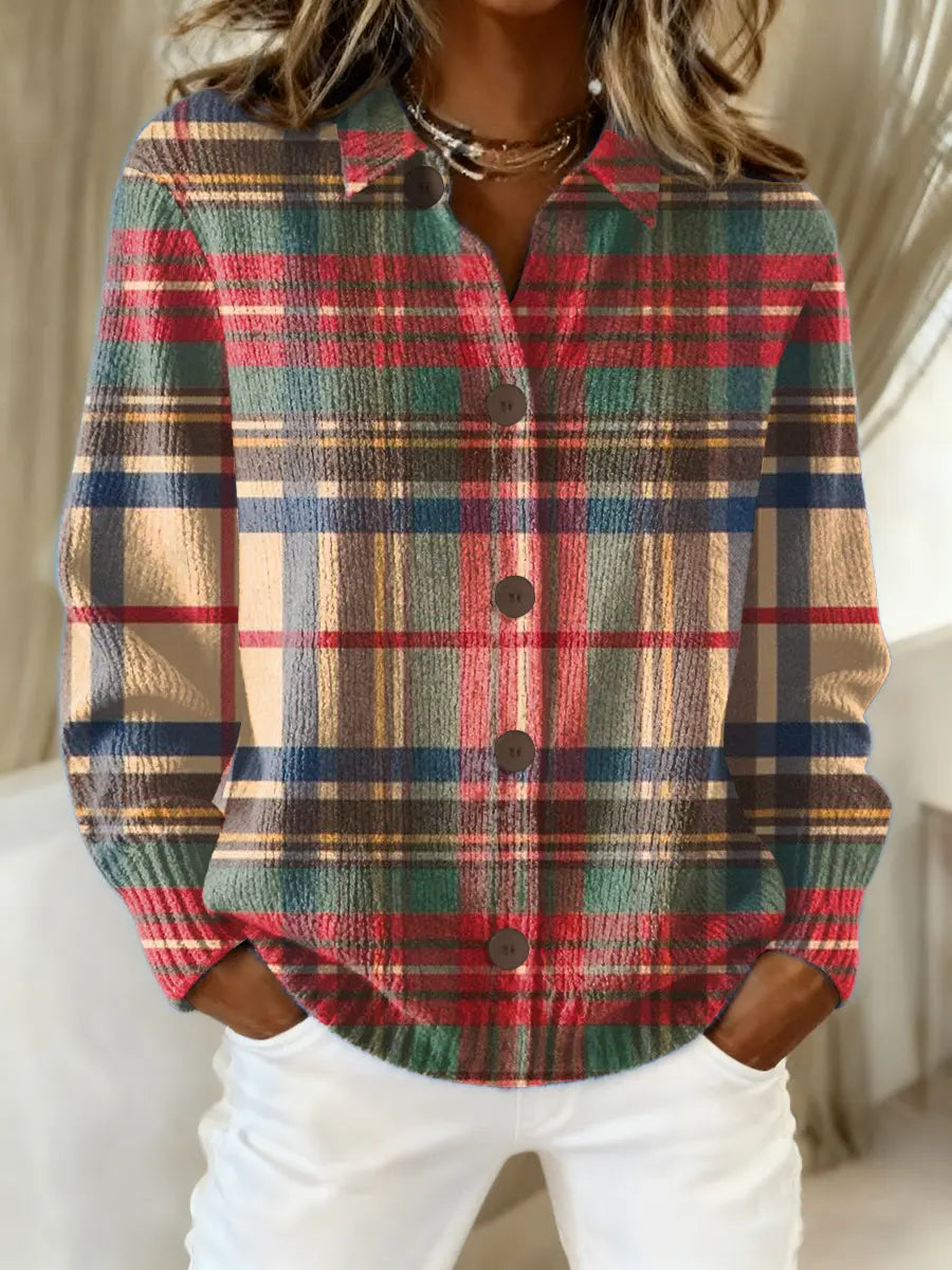 Hayden | Women’s Festive Checkered Blouse