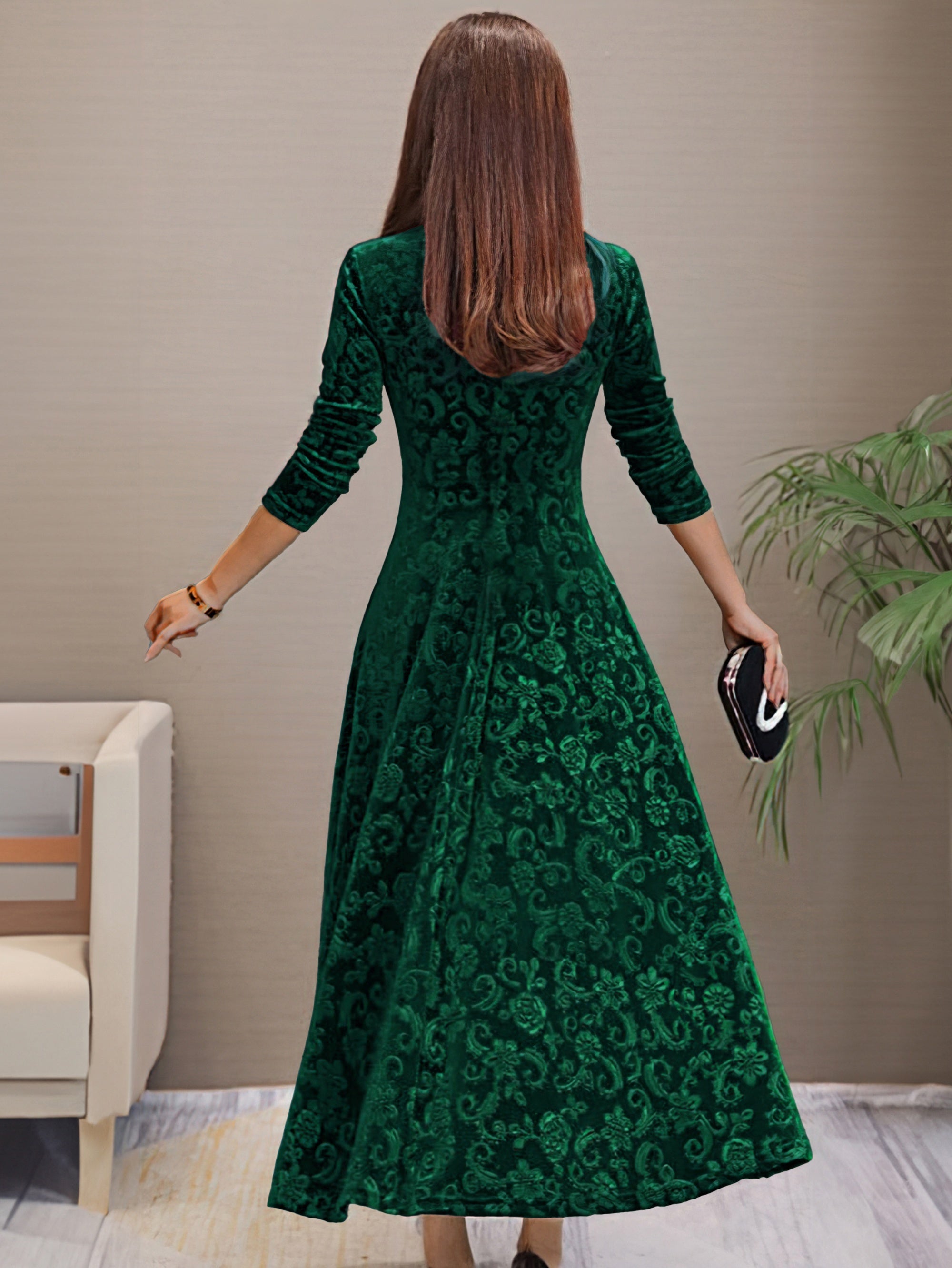 Kylie | Holiday Velvet Maxi Dress
