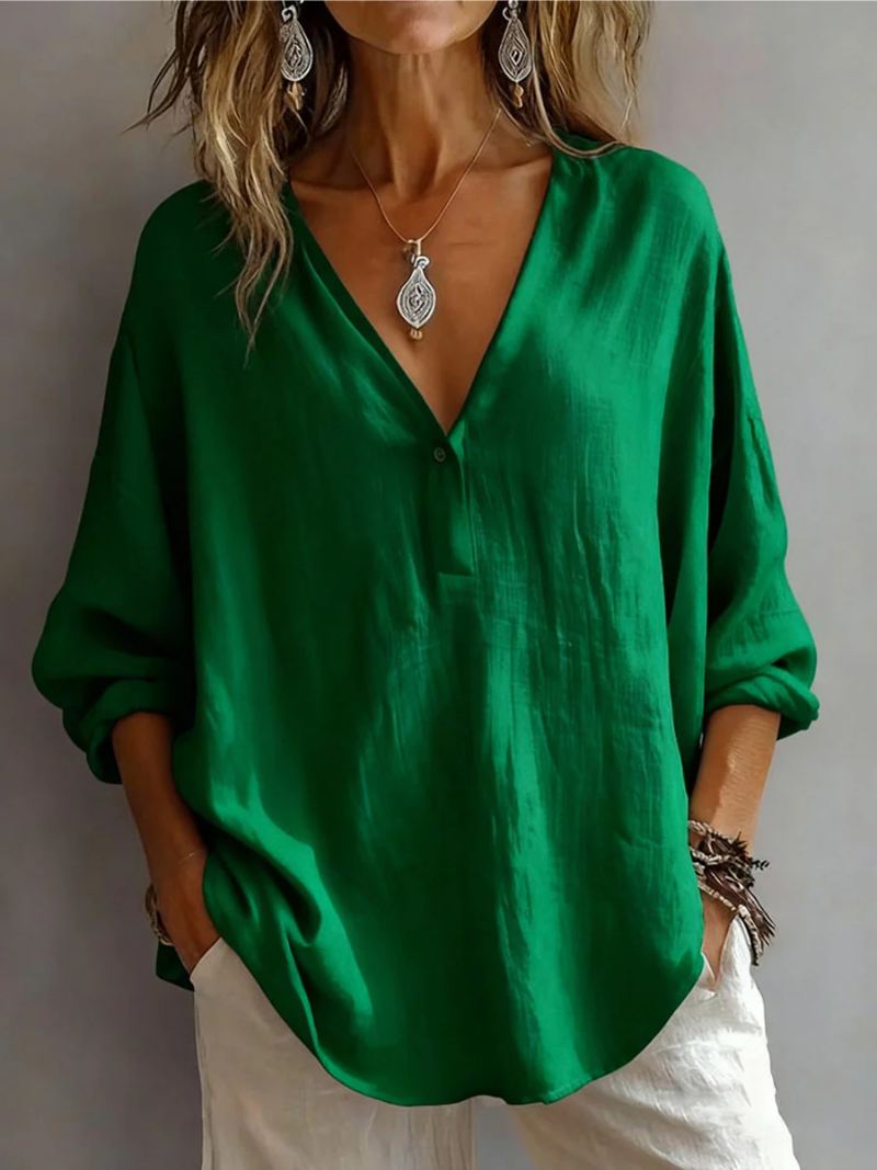 Scarlett | Elegant V-Neck Blouse