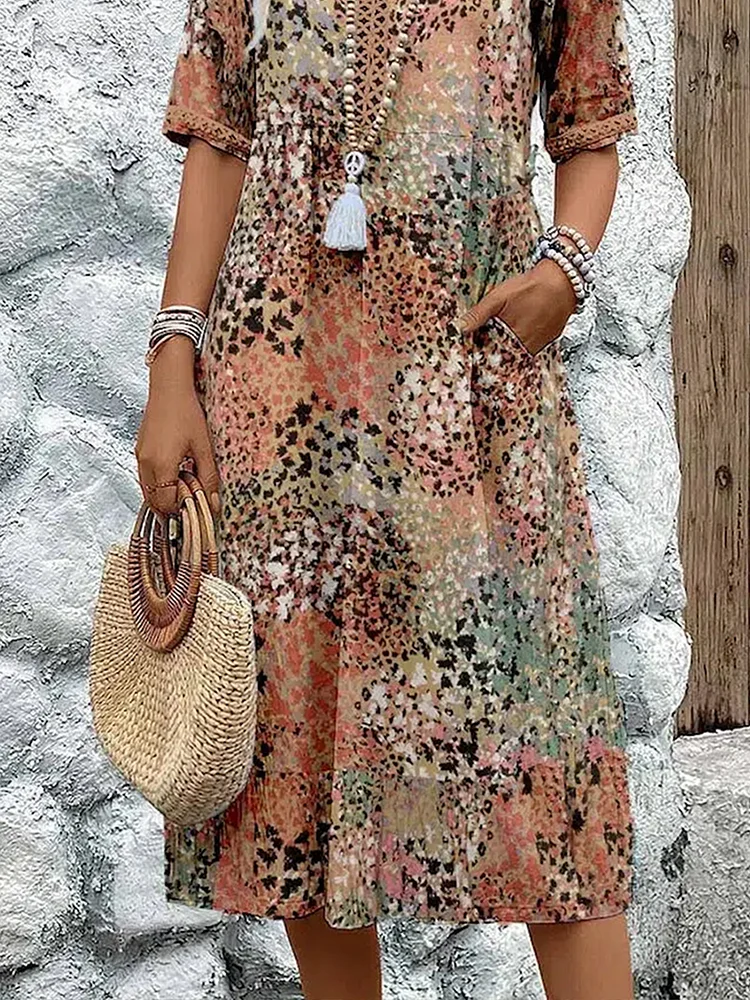 Emery | Elegant Printed Midi Dress