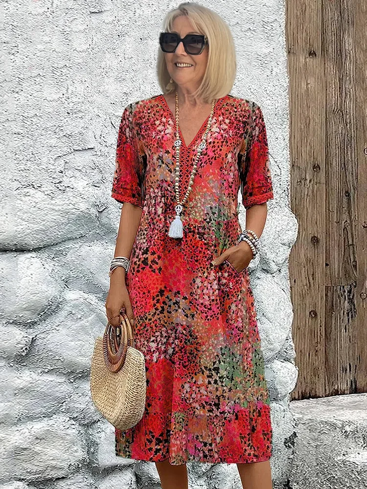 Emery | Elegant Printed Midi Dress