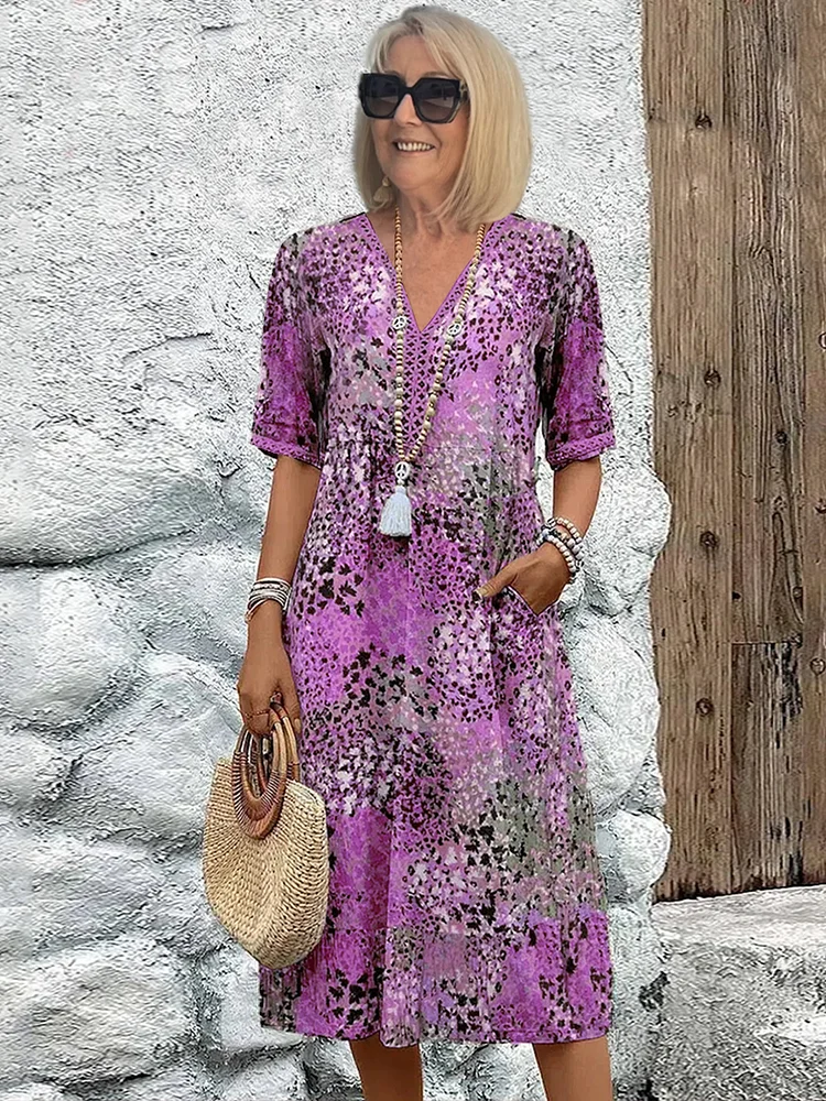 Emery | Elegant Printed Midi Dress