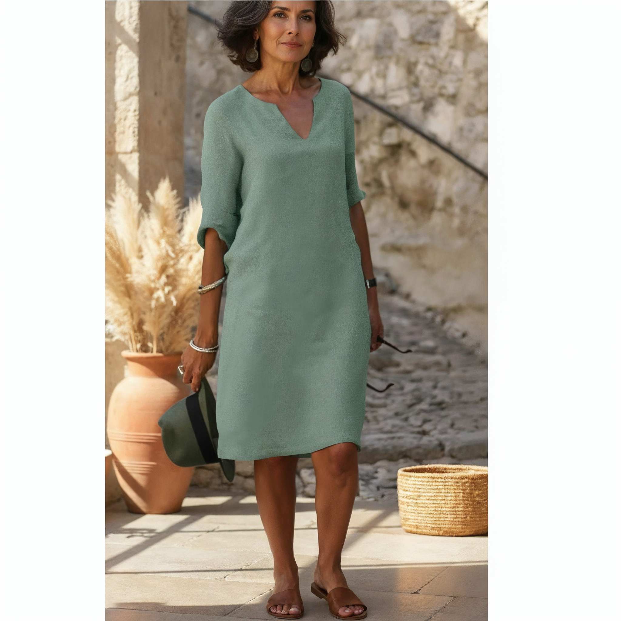 Lola | Relaxed V-Neck Dress