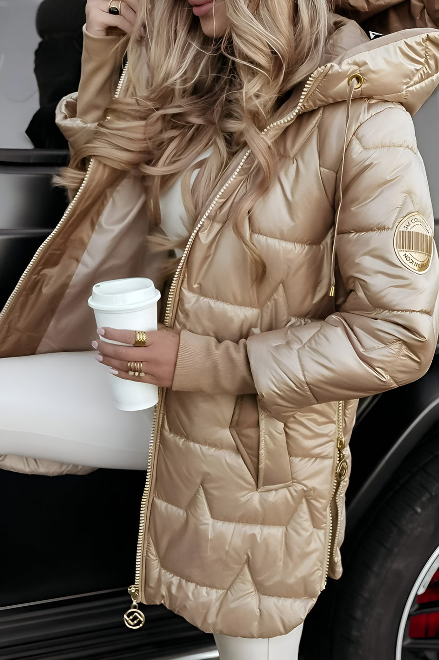 Penelope | Elegant Winter Coat With Hood And Padding