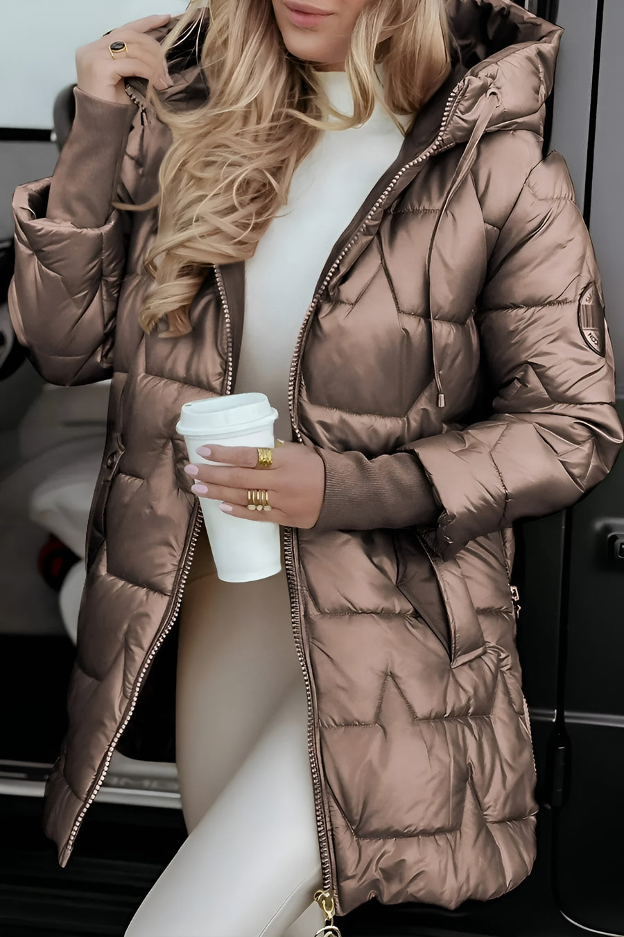 Penelope | Elegant Winter Coat With Hood And Padding