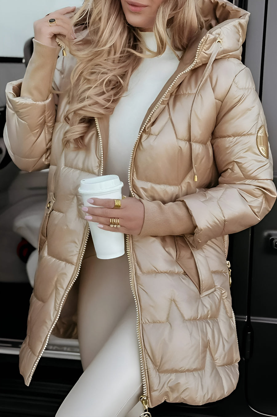 Penelope | Elegant Winter Coat With Hood And Padding
