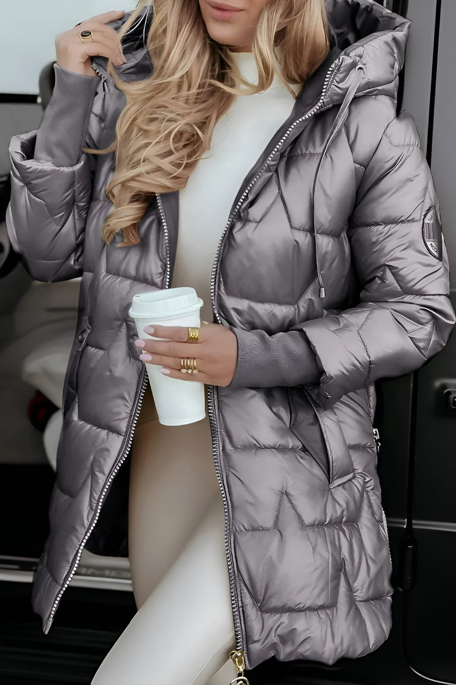 Penelope | Elegant Winter Coat With Hood And Padding