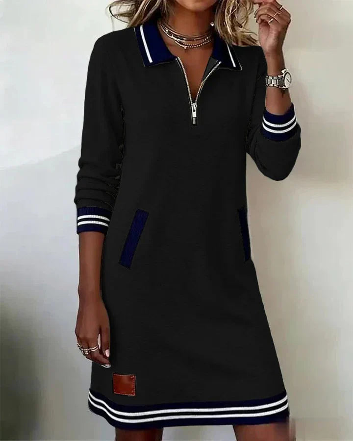 Holly | Elegant Long Sleeve Cotton Dress