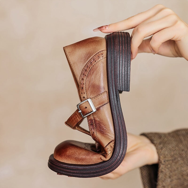 Hazel | Elegant Mary Janes Made Of Leather