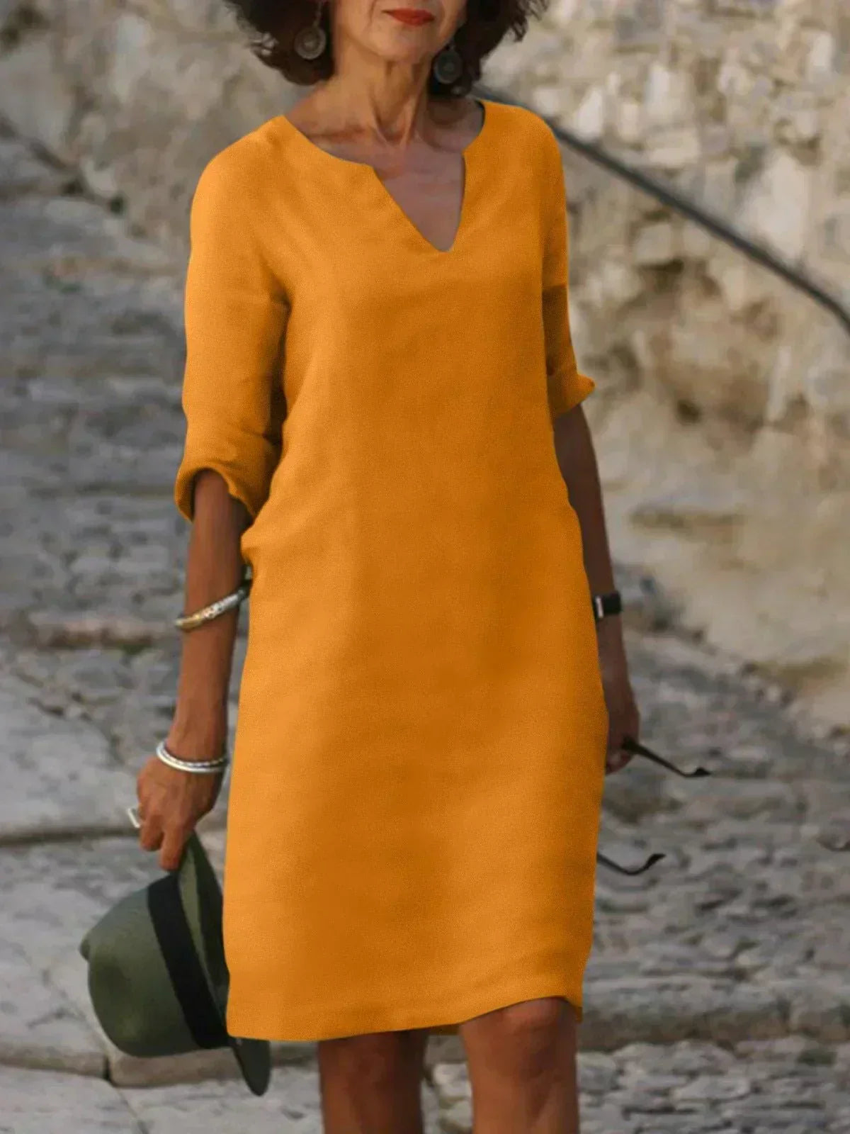 Lola | Relaxed V-Neck Dress