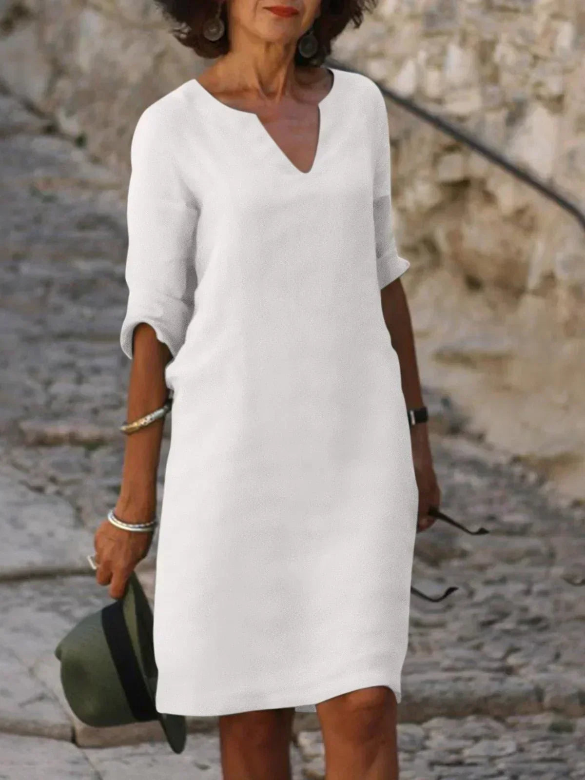 Lola | Relaxed V-Neck Dress