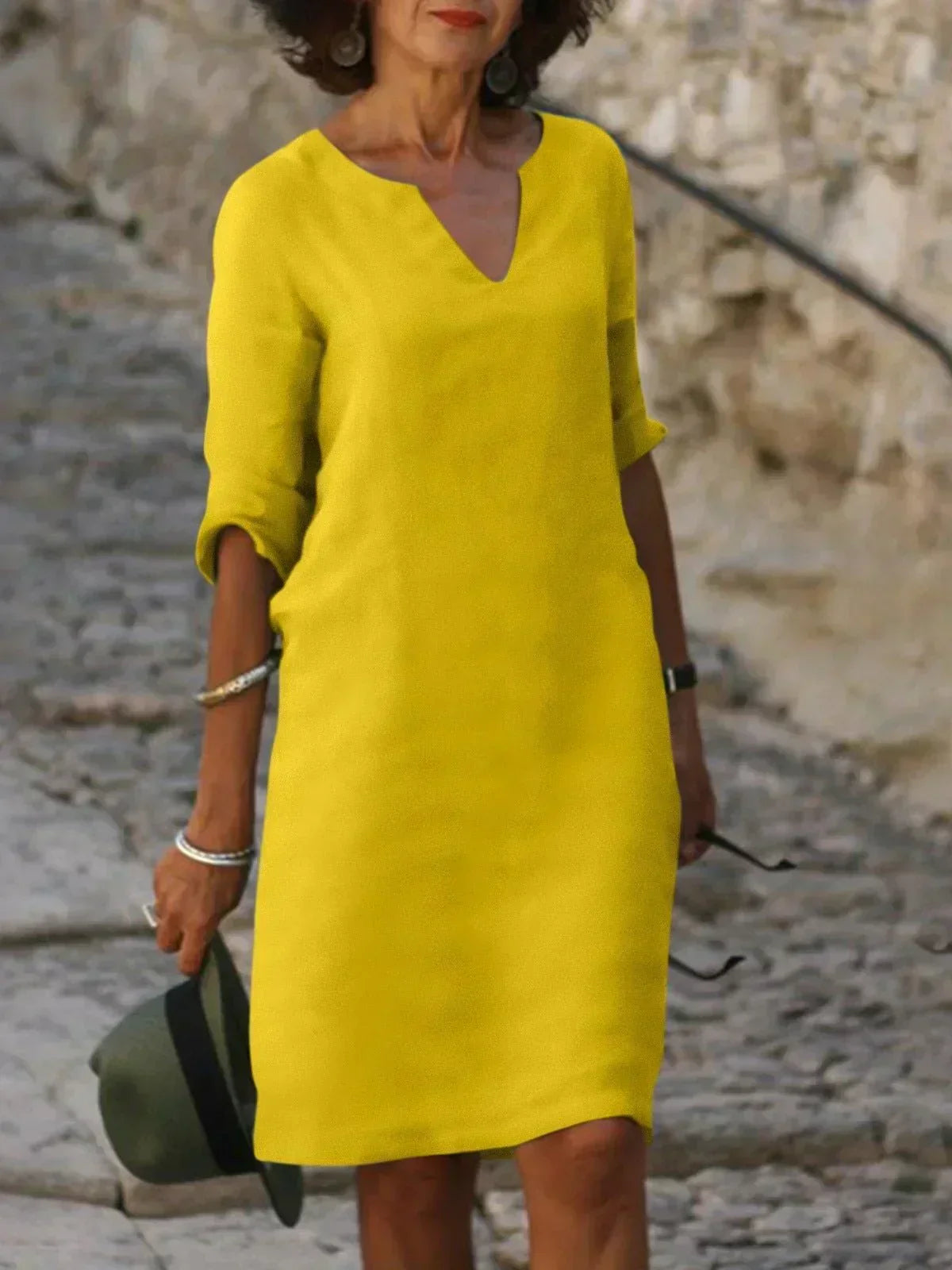 Lola | Relaxed V-Neck Dress