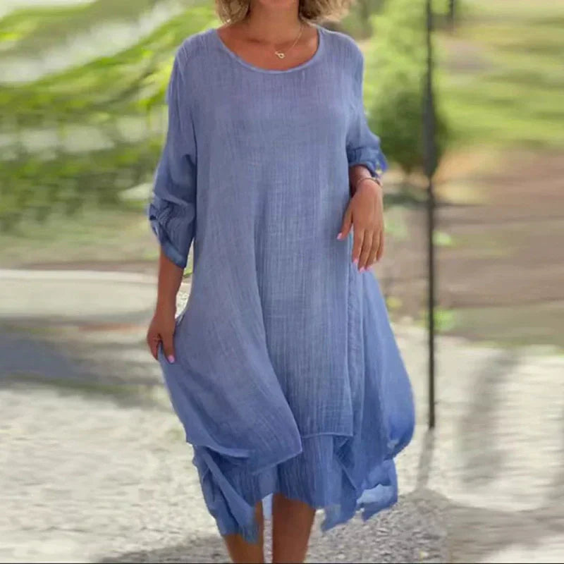 Kimberly | Round Neck Dress with Relaxed Fit