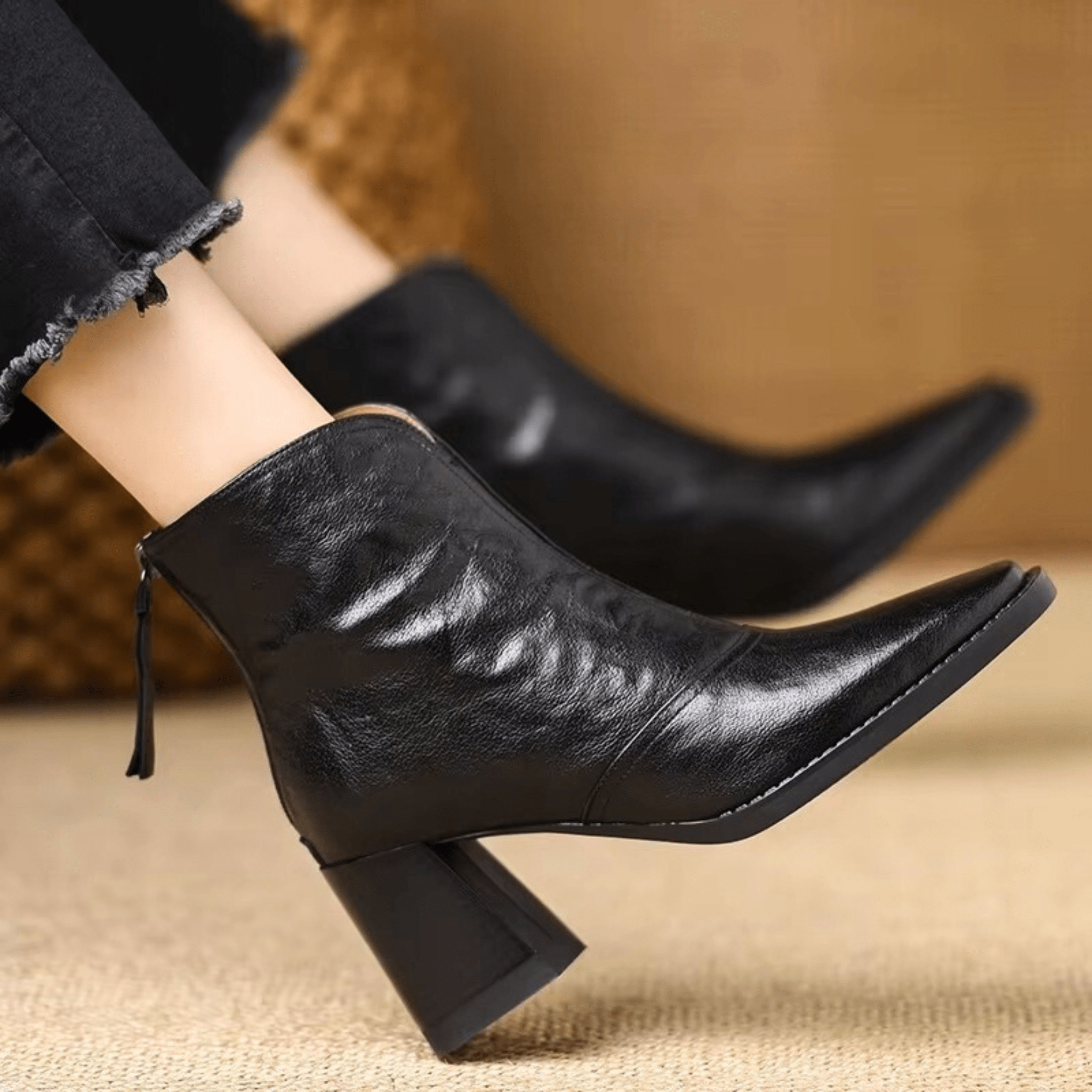 Indigo | Luxury Ankle Boots with Medium Heel