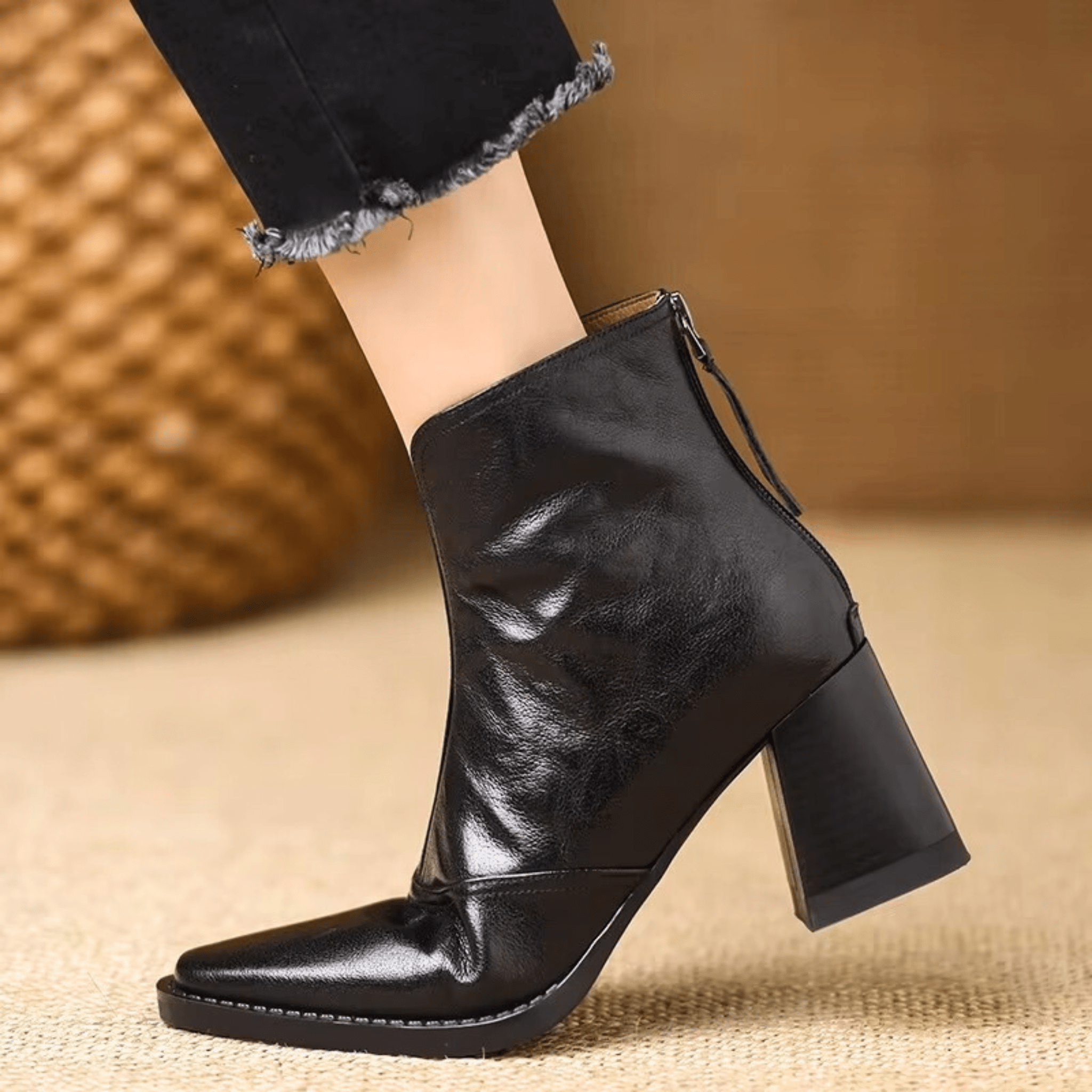 Indigo | Luxury Ankle Boots with Medium Heel