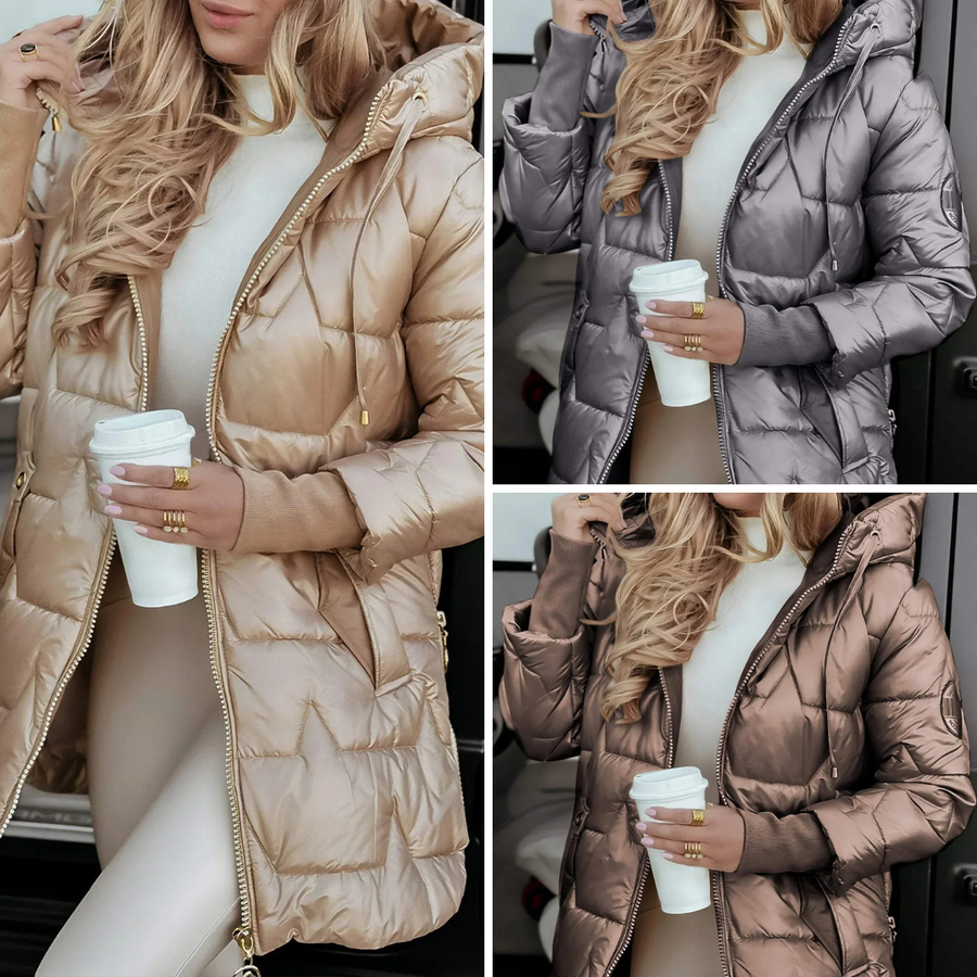 Penelope | Elegant Winter Coat With Hood And Padding