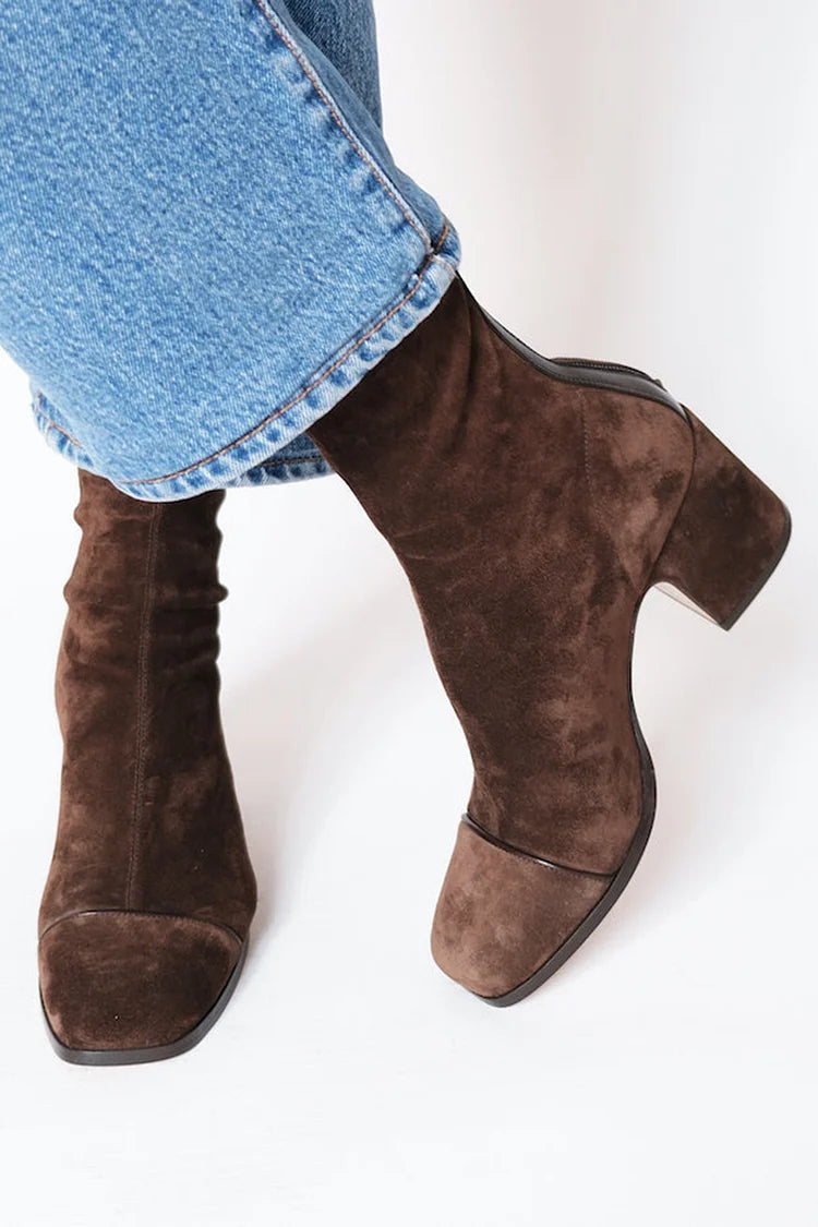 Charlotte | Square toe heeled boots