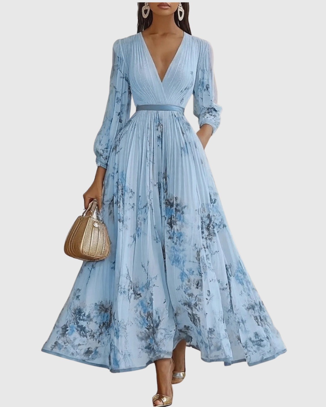 Siena | Elegant Pleated Maxi Dress