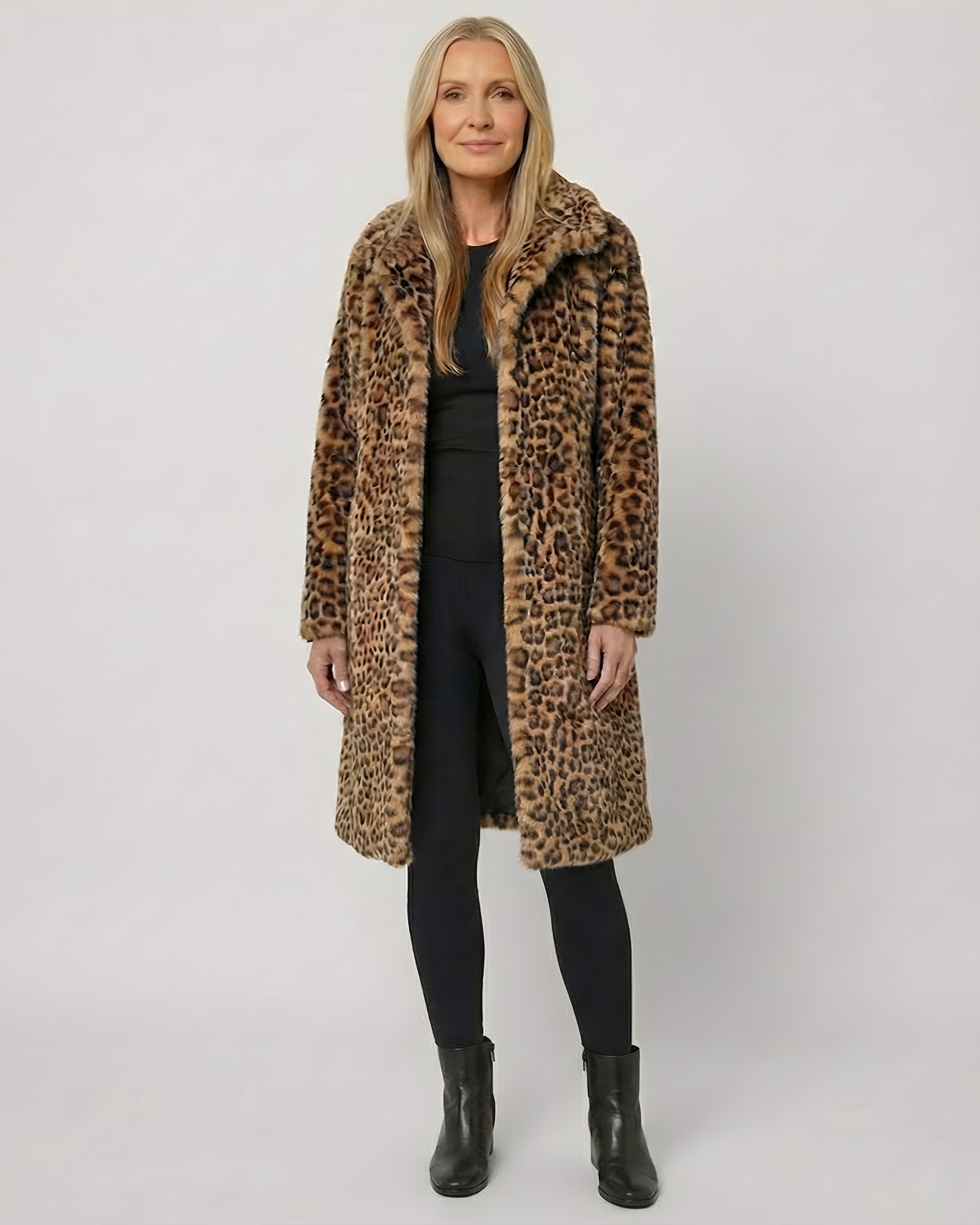 Monroe | Leopard Long Soft Jacket