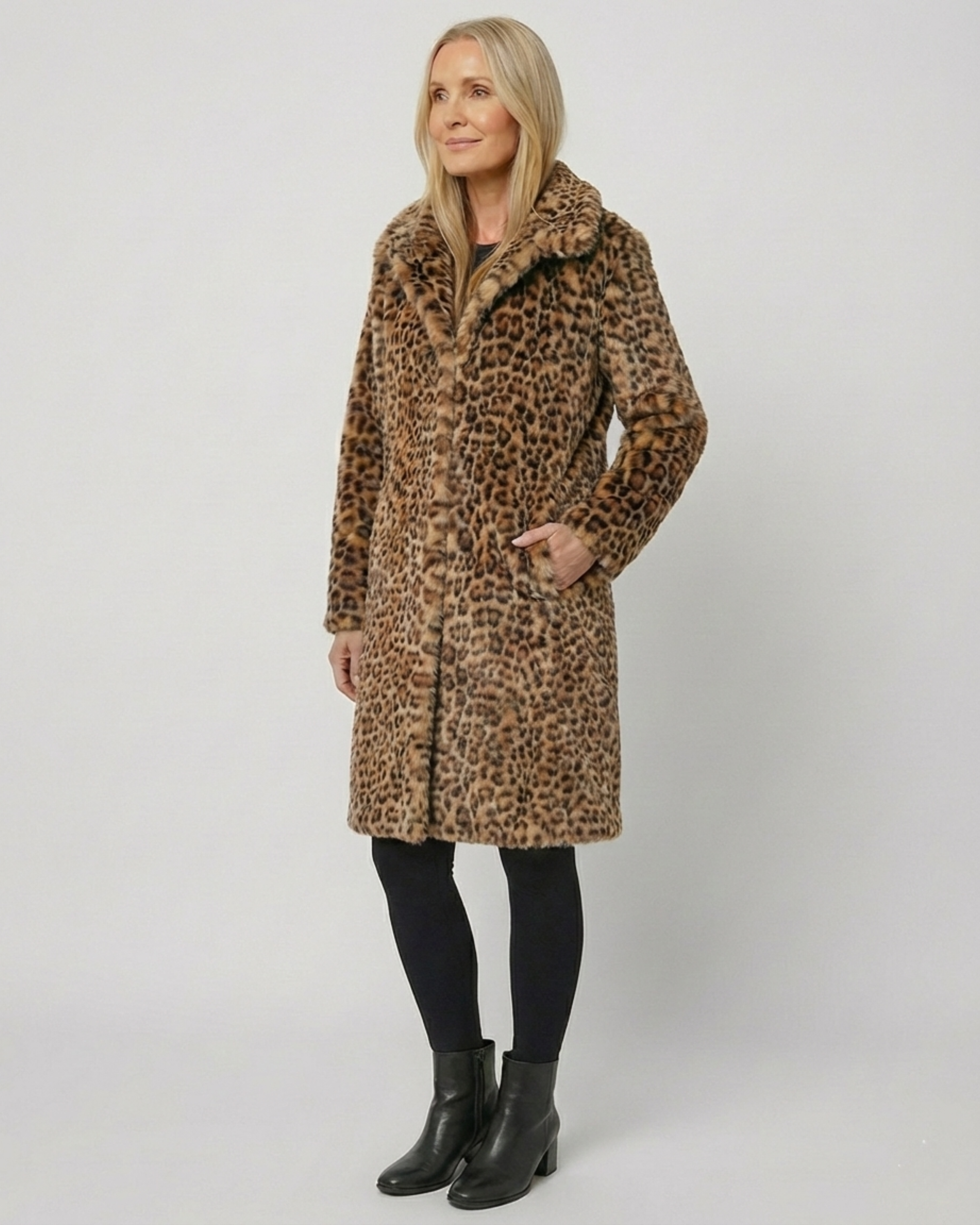 Monroe | Leopard Long Soft Jacket