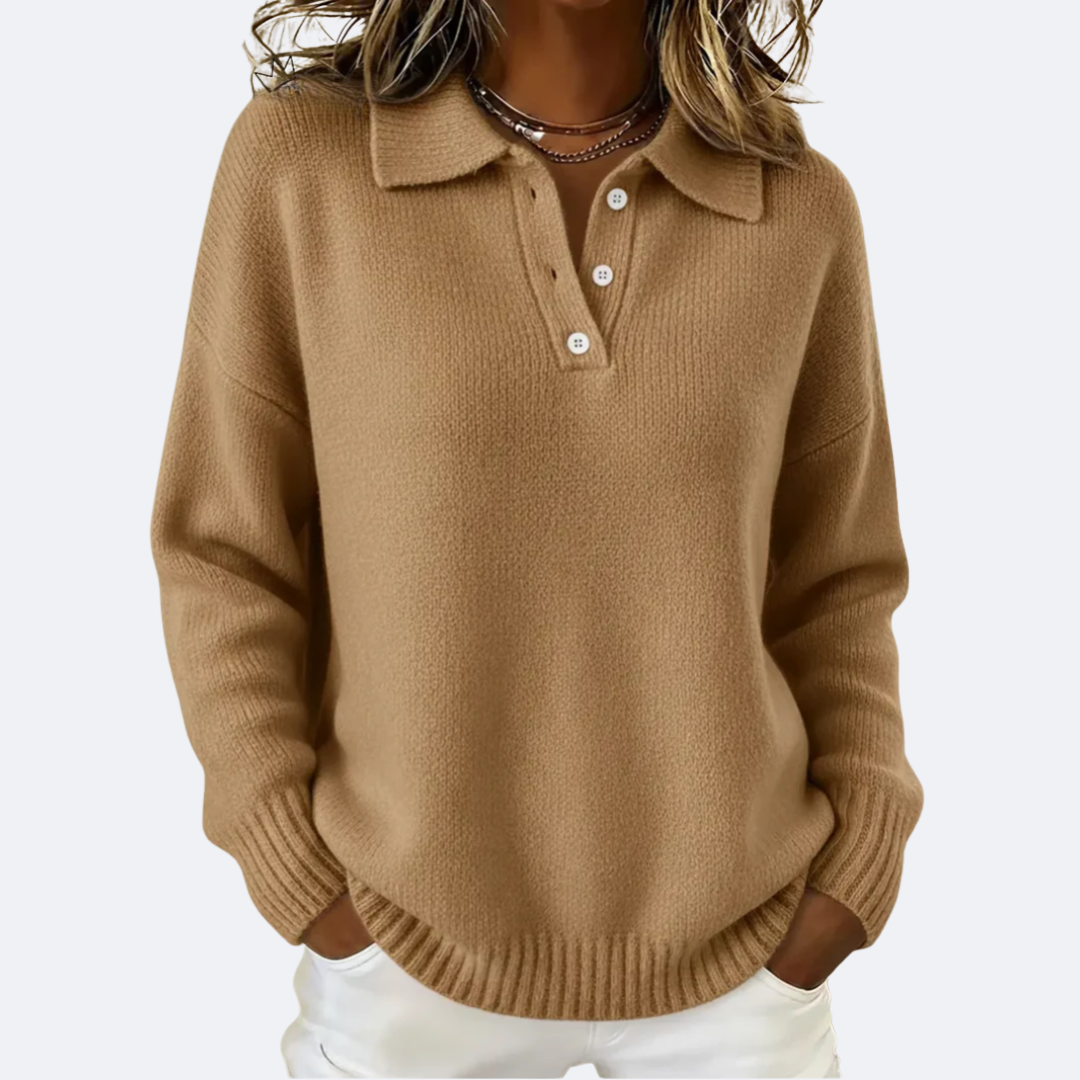 Blakelyn |  Soft Knit with Polo Collar