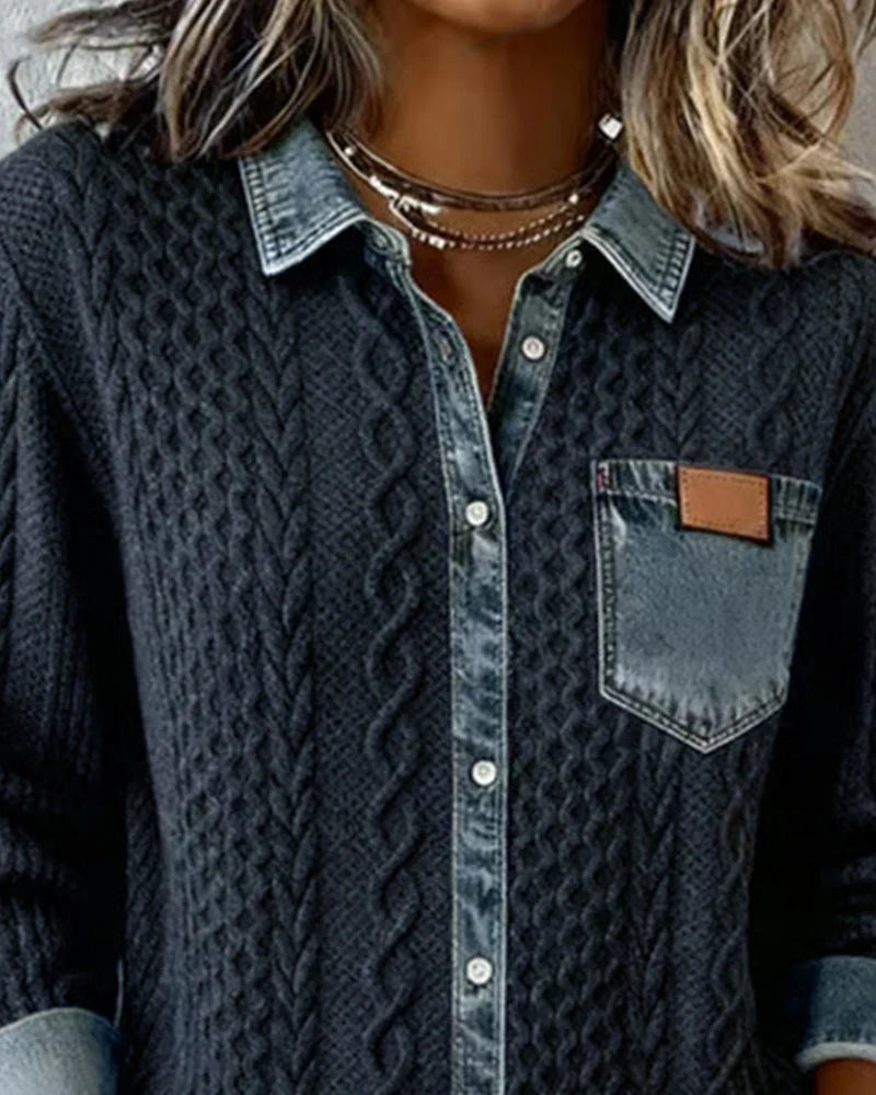Nayeli | Denim Patchwork Shirt