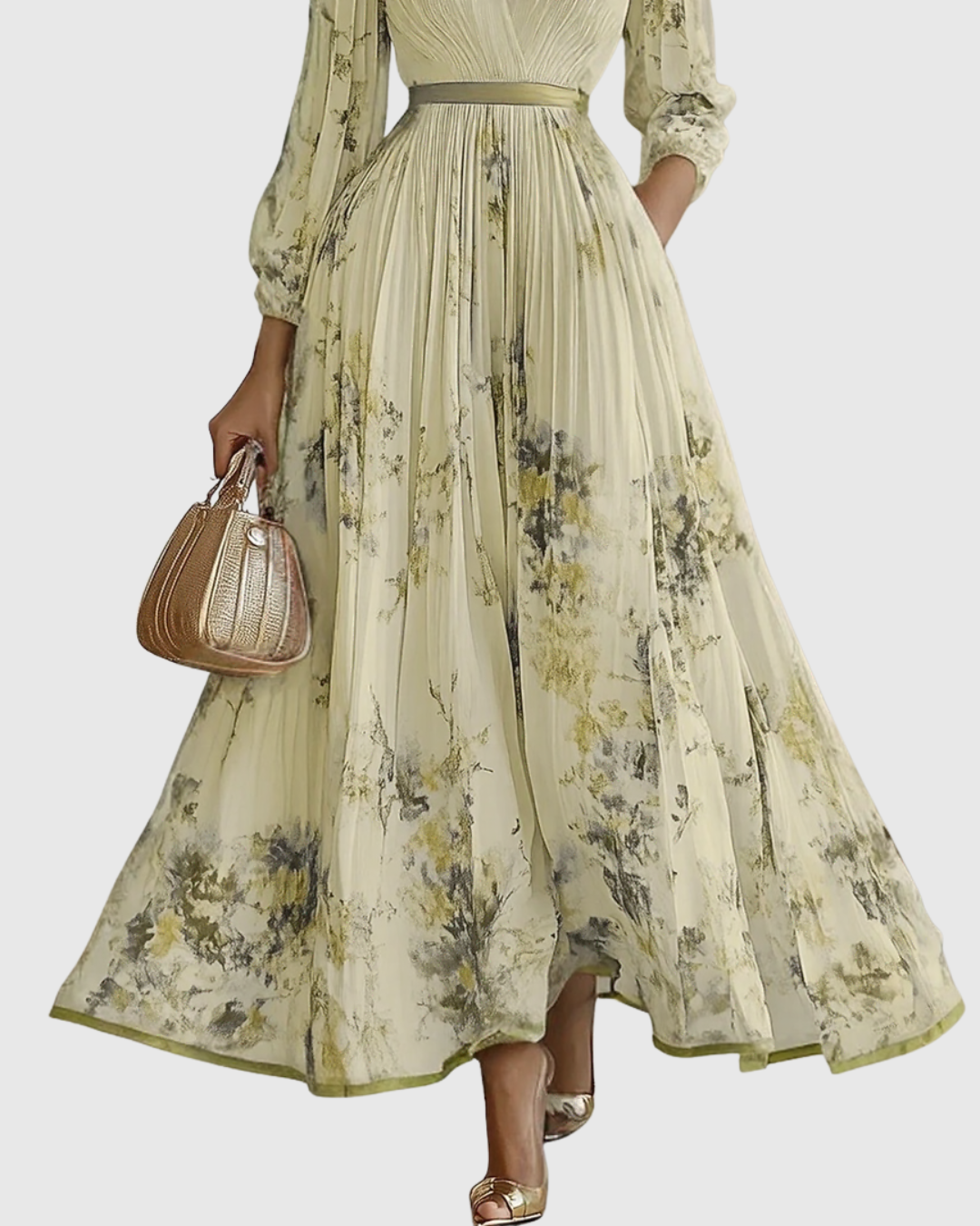 Siena | Elegant Pleated Maxi Dress