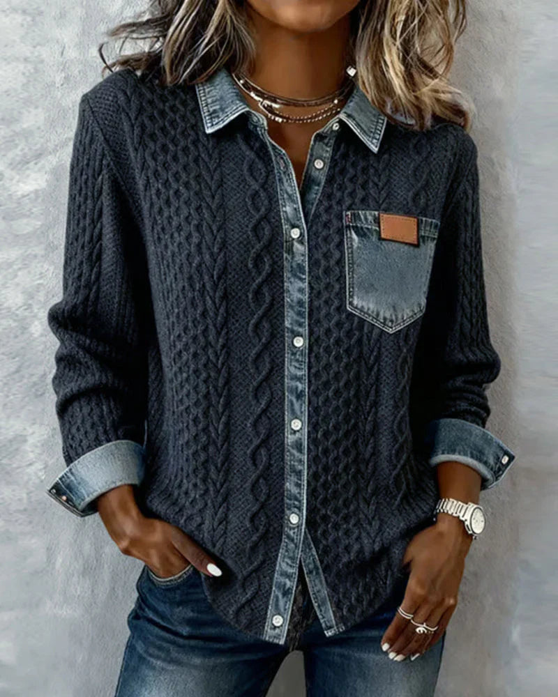 Nayeli | Denim Patchwork Shirt