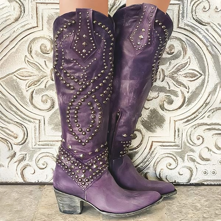 Annalise | Western Knee-High Boots